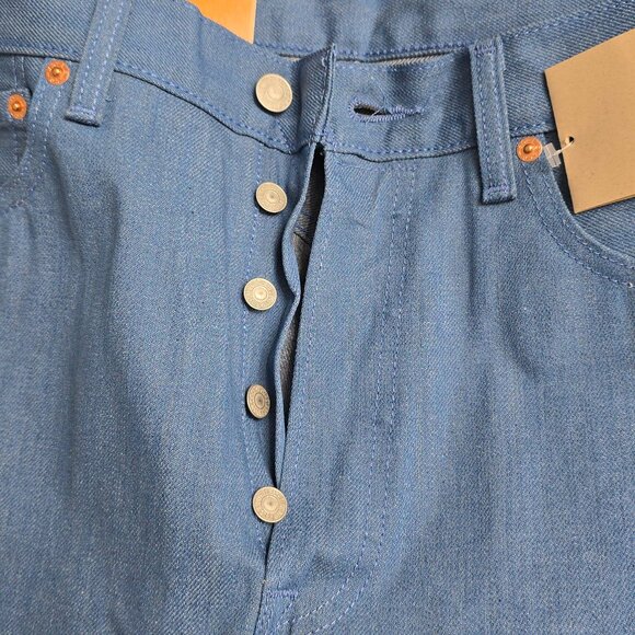 Levi’s 501 Men’s Straight Leg Button Fly Jeans 31x32 Rigid Shrink-to-Fit Blue - Picture 10 of 14